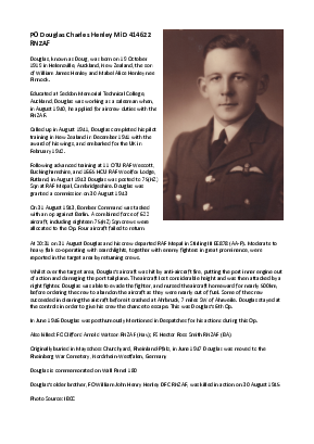 A preview of a PDF biography for Henley, Douglas Charles
